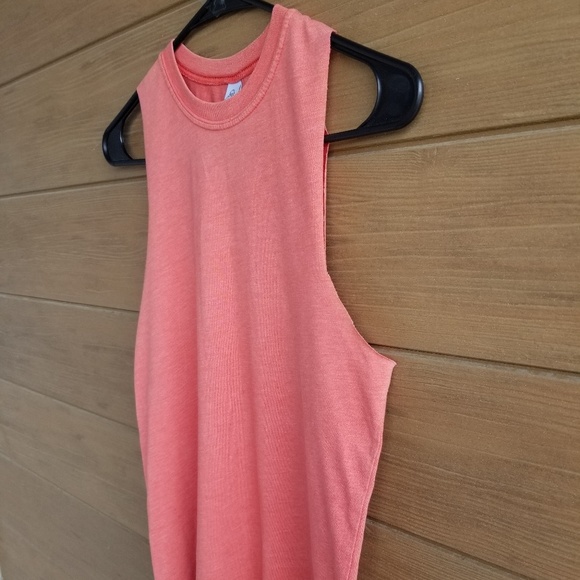 sleeveless cotton coral tank - Picture 2 of 6